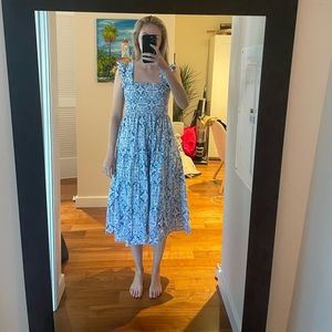 Ellie Nap Dress - blue mosaic poplin